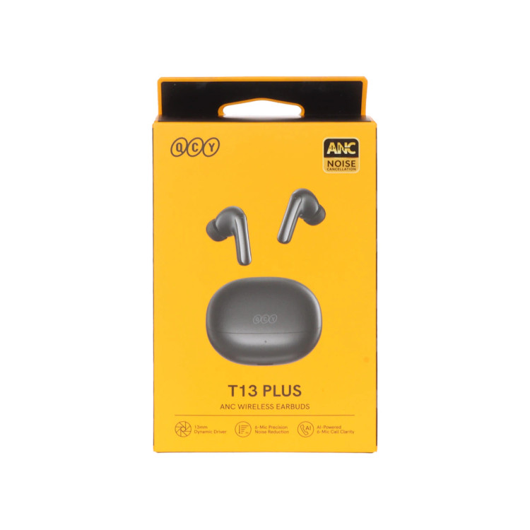 ایرفون بی سیم QCY مدل T13 PLUS- مشکی (گارانتی 18 ماهه شرکتی)