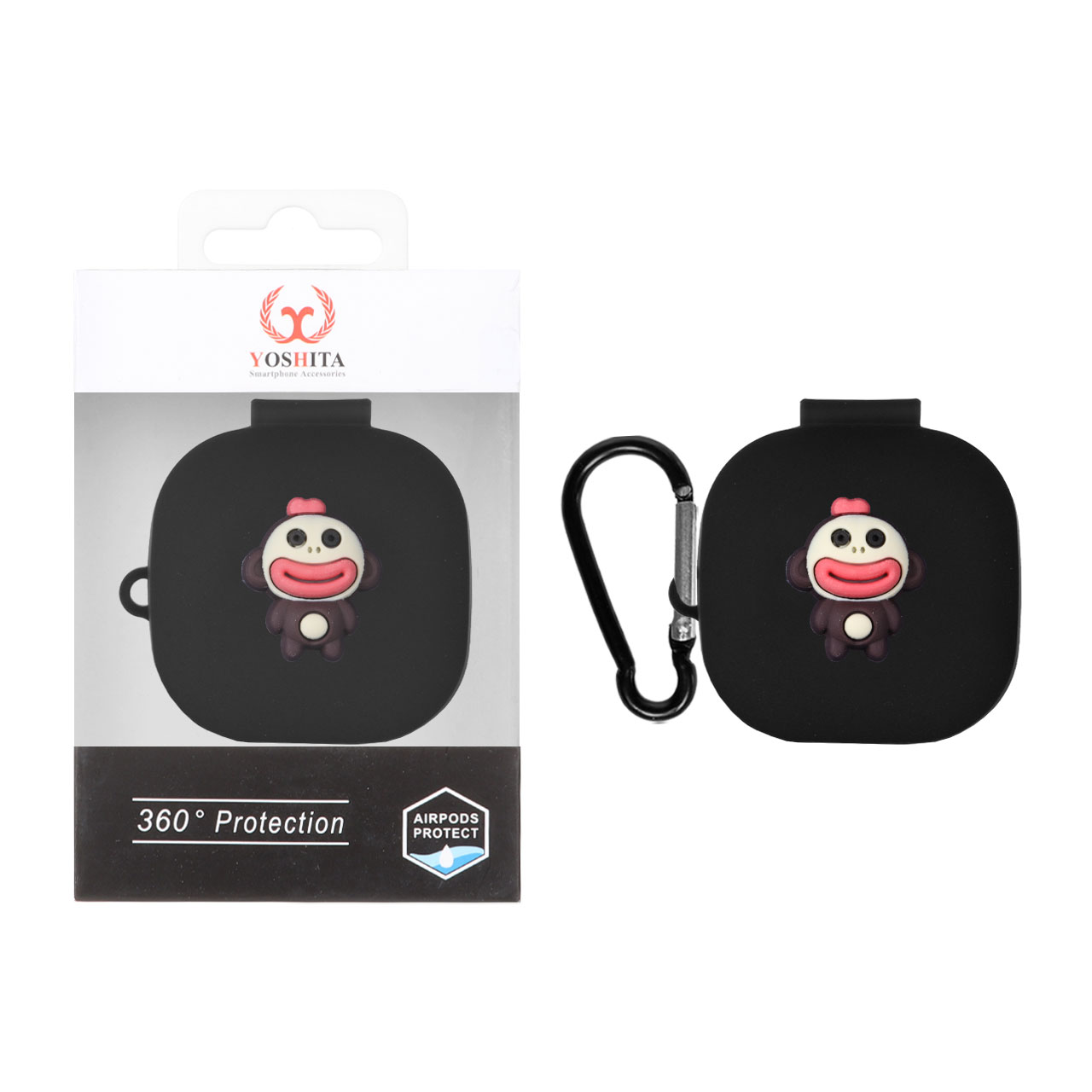 کاور ایرفون سیلیکونی Yoshita عروسک برجسته QCY T13 ANC - طرح 140 (پک دار)
