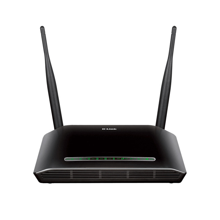 مودم D-Link DSL-2750E Wireless N300 ADSL2+ Modem Router - مشکی (یکساله شرکتی)