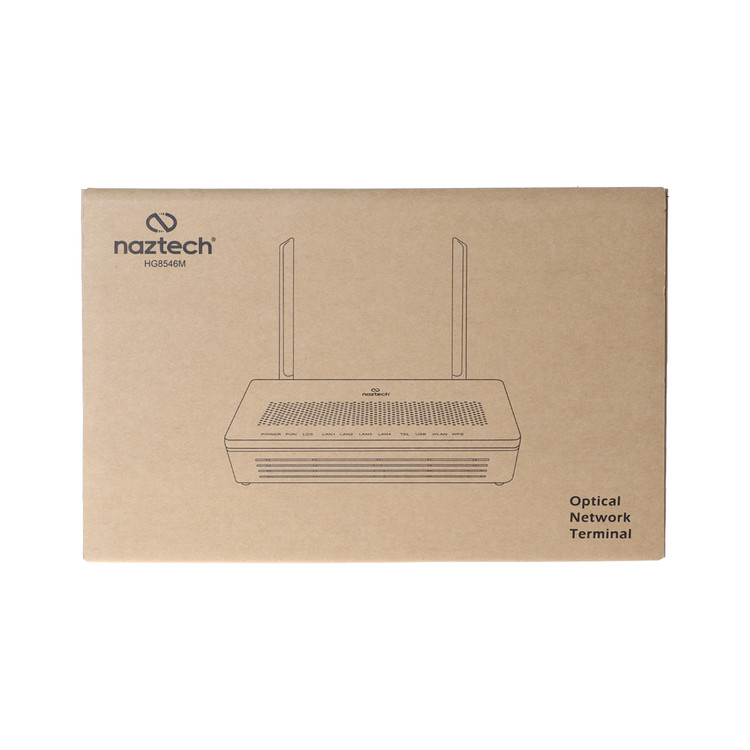 مودم فیبرنوری Naztech مدل HG8546M - سفید (تحت لیسانس شرکت Huawei)(گارانتی یکساله هایپرسل)