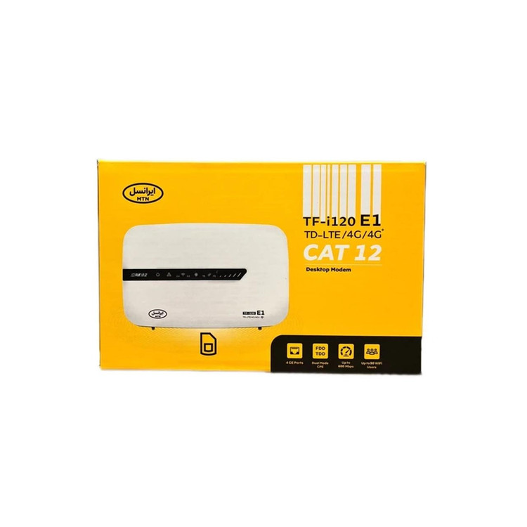 مودم رومیزی ایرانسل مدل TF-i20 E1 TD-LTE / 4G - سفید (Unlocked)(گارانتی یکساله باهم اندیشان)