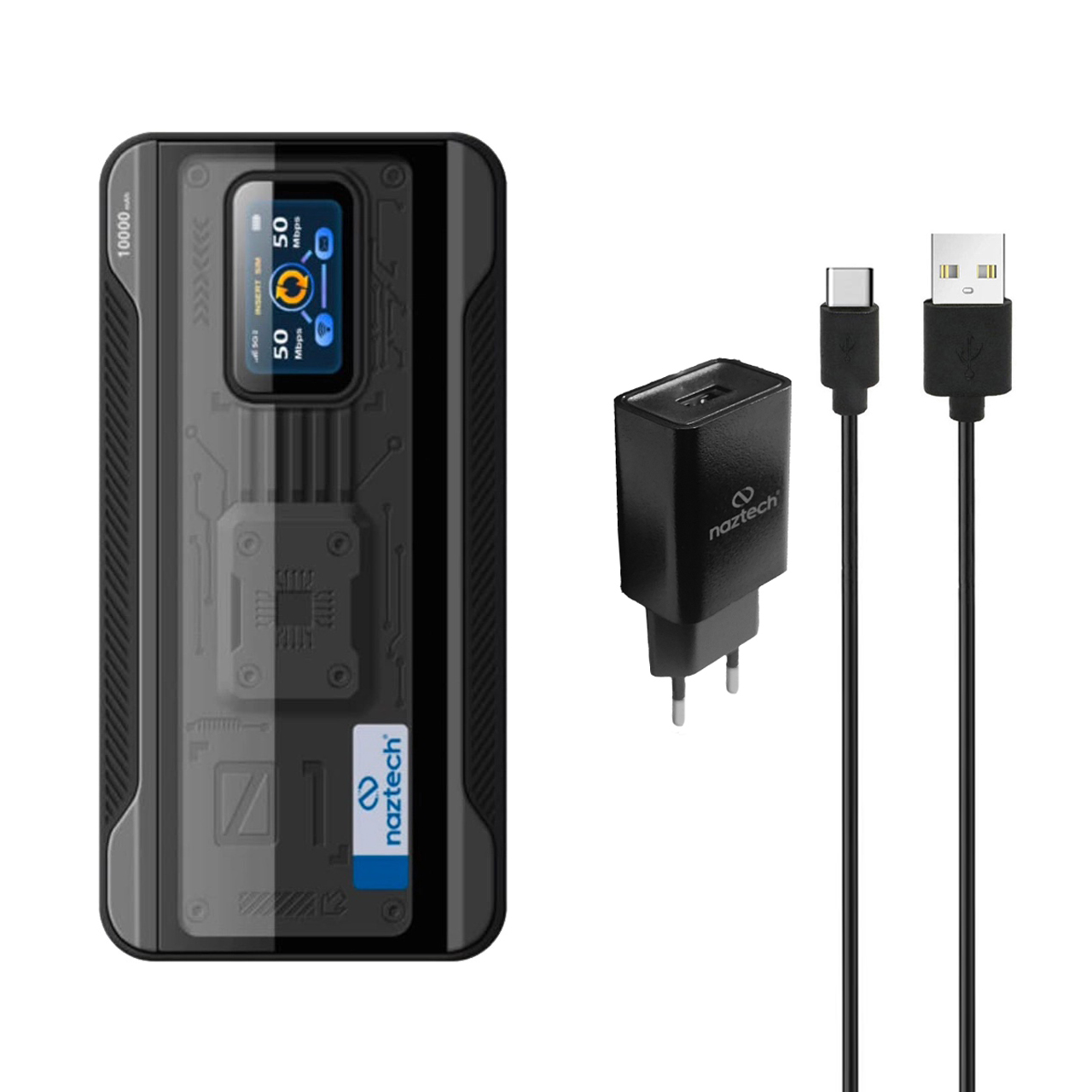 مودم همراه پاوربانکی Naztech مدل 99G Plus 4G - مشکی