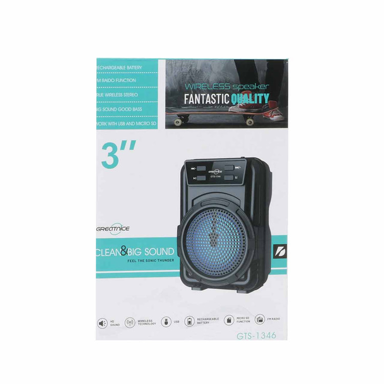 اسپیکر 5W بی سیم EXTRA BASS مدل GTS-1346 - مشکی