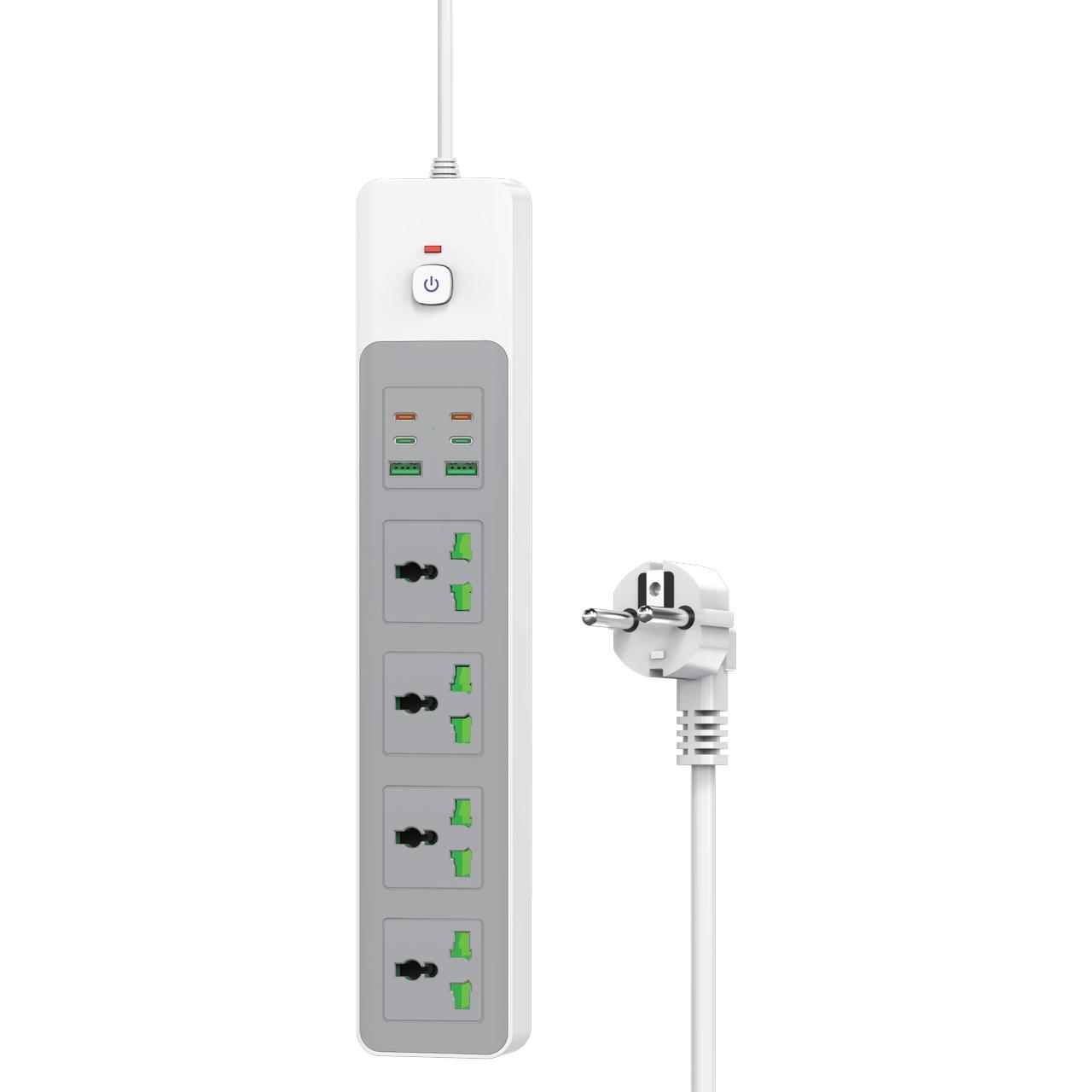 چندراهی برق 4 خانه TwinMax مدل MX-60 65W - سفید - MMX