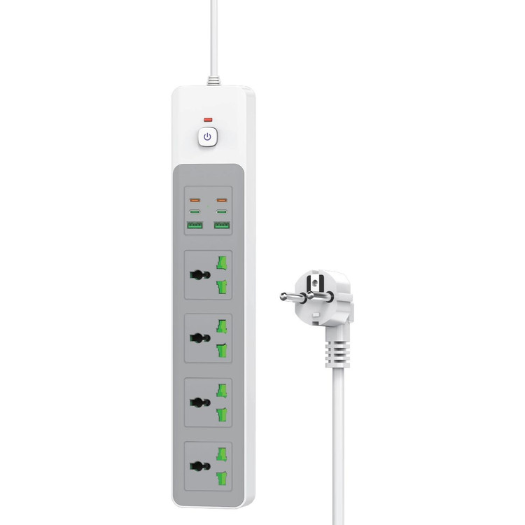 چندراهی برق 4 خانه TwinMax مدل MX-60 65W - سفید - MMX