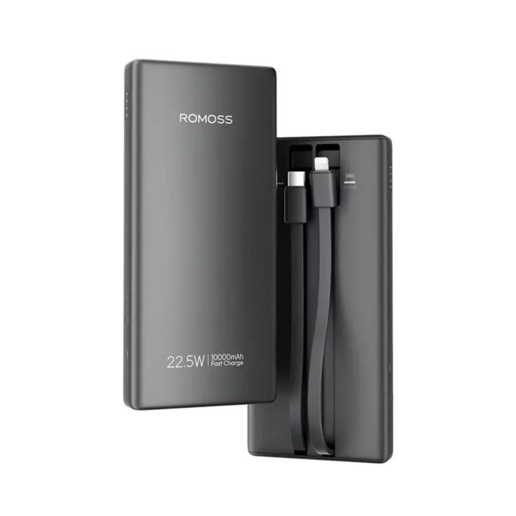 پاوربانک PD و فست شارژ Romoss 22.5W 10000mAh مدل PRC10-171-2143 - مشکی (گارانتی متین)