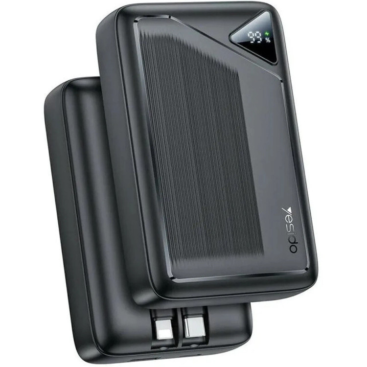 پاوربانک PD و فست شارژ Yesido 10000mAh مدل YP84 22.5W - مشکی (گارانتی 12 ماه تعویض نیکان همراه)