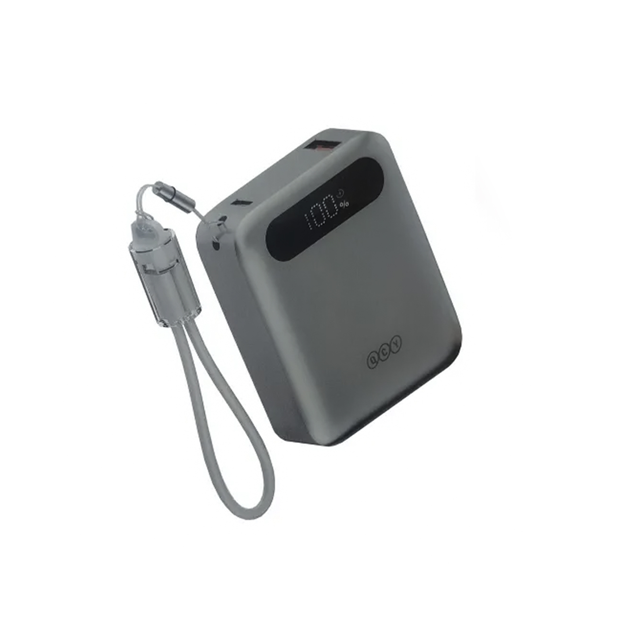 پاوربانک فست شارژ QCY 22.5W 10000mAh مدل PB10D - خاکستری (گارانتی تعویض یکساله شرکتی)