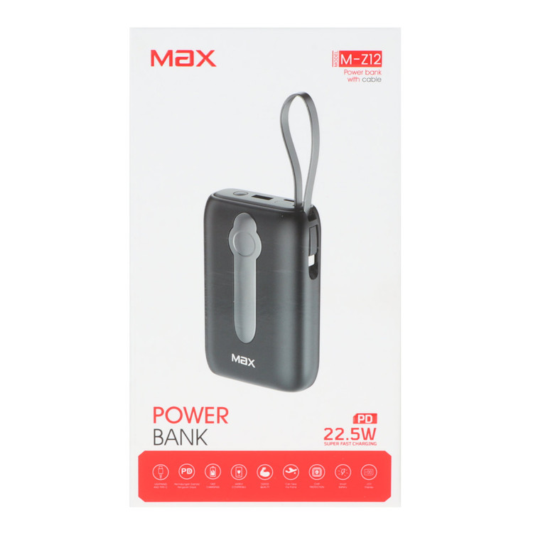 پاوربانک PD و فست شارژ Max 22.5W 20000mAh مدل M-Z12 - مشکی - MMX