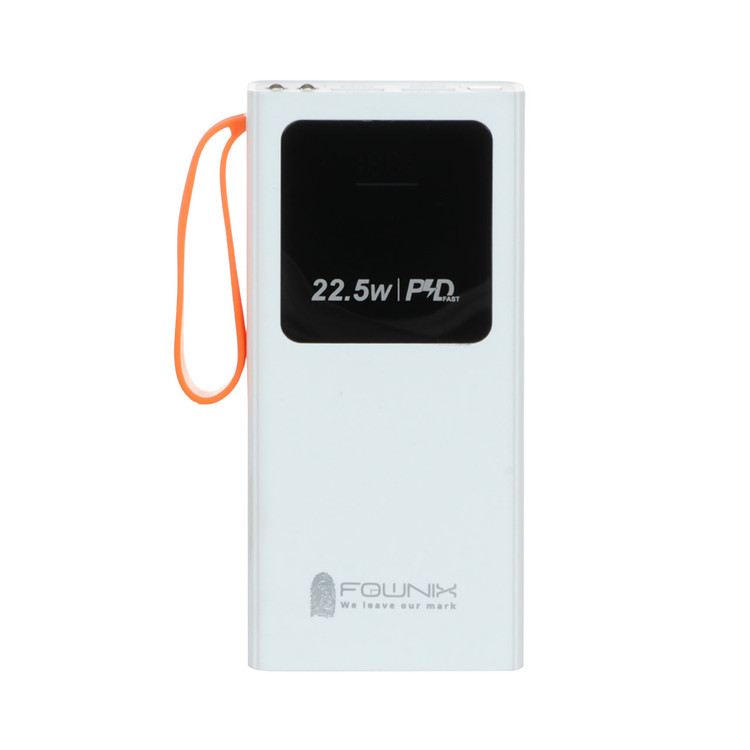 پاوربانک PD و فست شارژ Fownix 22.5W 20000mAh مدل G01 - سفید