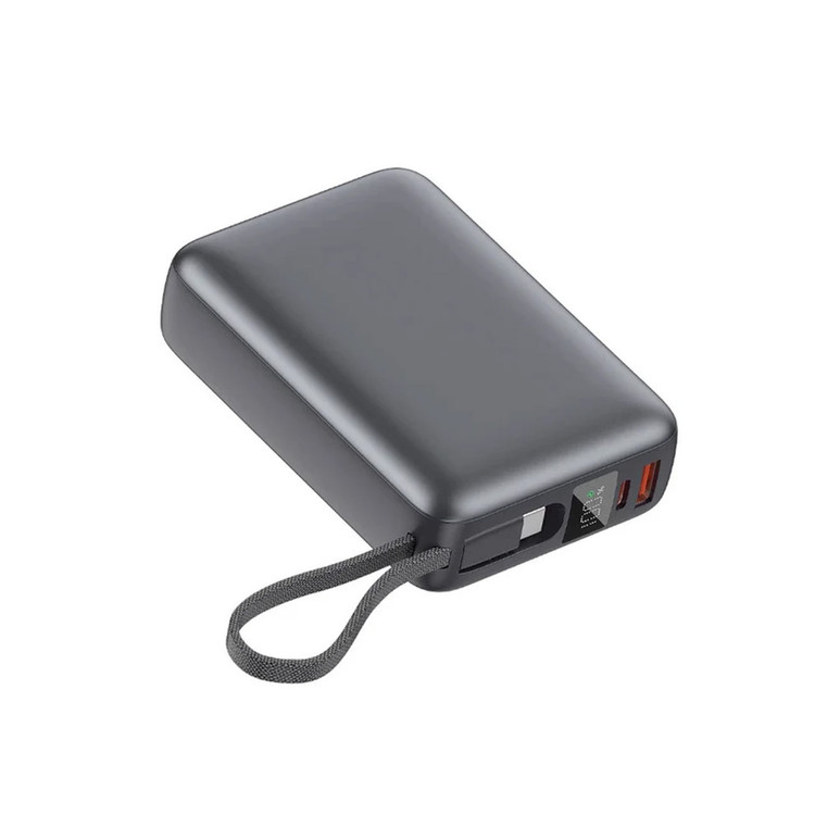 پاوربانک PD و فست شارژ QCY 45W 20000mAh مدل PB20A - خاکستری (گارانتی تعویض یکساله شرکتی)