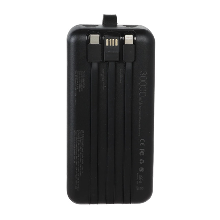 پاوربانک PD و فست شارژ Lindos+ 22.5W 30000mAh مدل LN-06 - مشکی (گارانتی تعویض یکساله شرکتی)