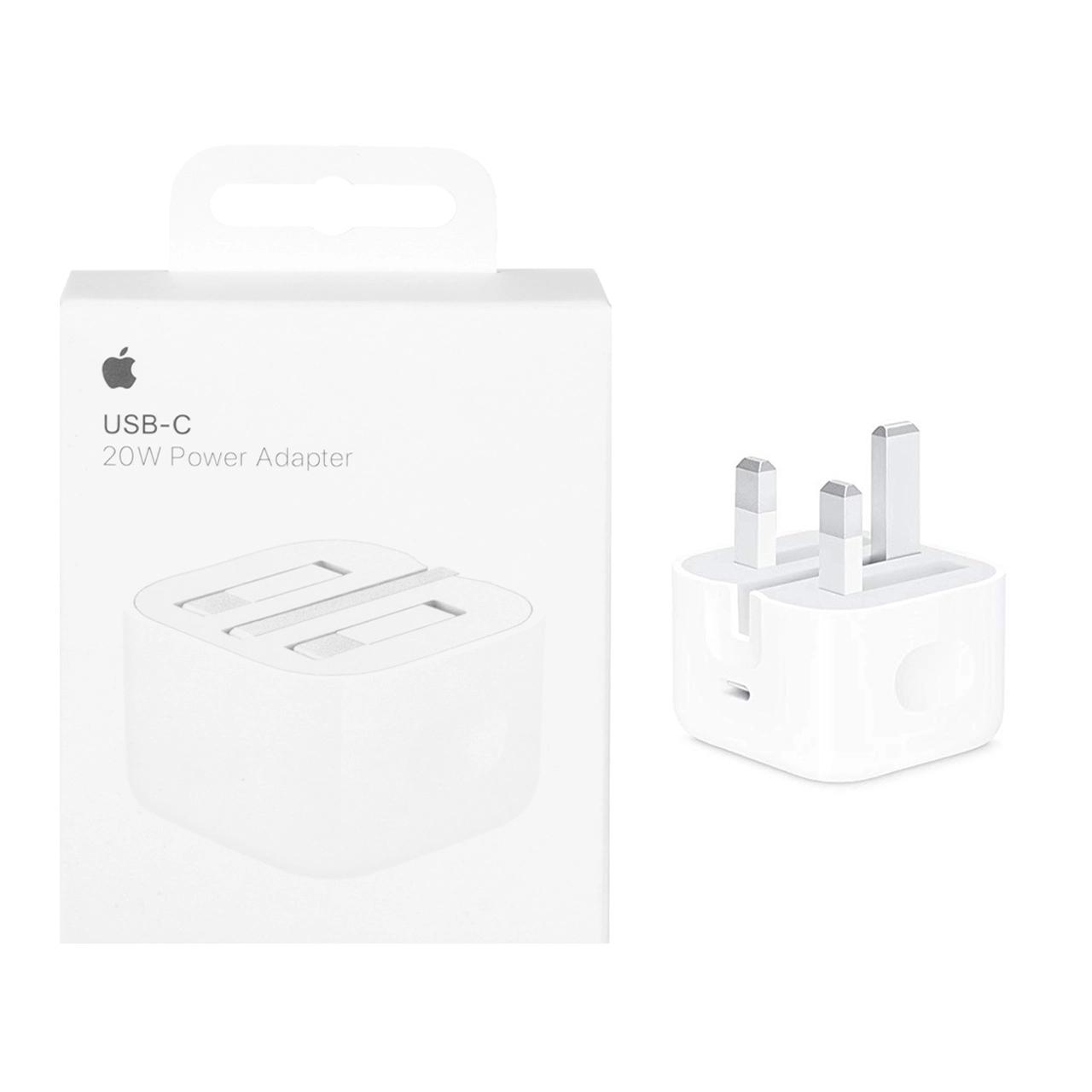 شارژر دیواری سه پین Apple مدل MHJF3B/A A2344 20W - سفید - NZR