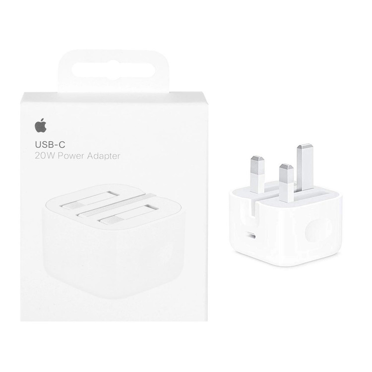 شارژر دیواری سه پین Apple مدل MHJF3B/A A2344 20W - سفید - NZR