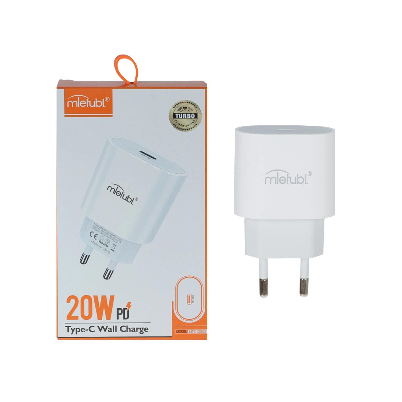 شارژر دیواری PD و فست تک پورت Mietubl مدل MTB-CS02E 20W - سفید (گارانتی شش ماهه AZR)