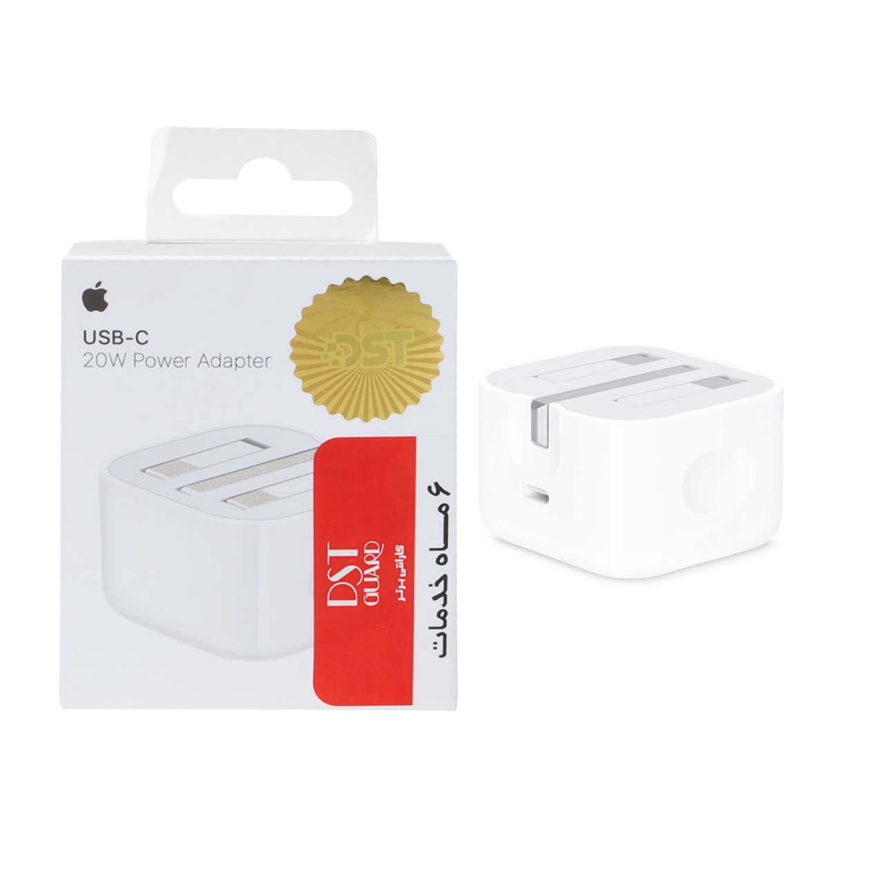 شارژر دیواری آیفون USB-C مدل MUVT3ZE/A A2344 20W - سفید - DST (گارانتی شش ماهه شرکتی) درجه یک