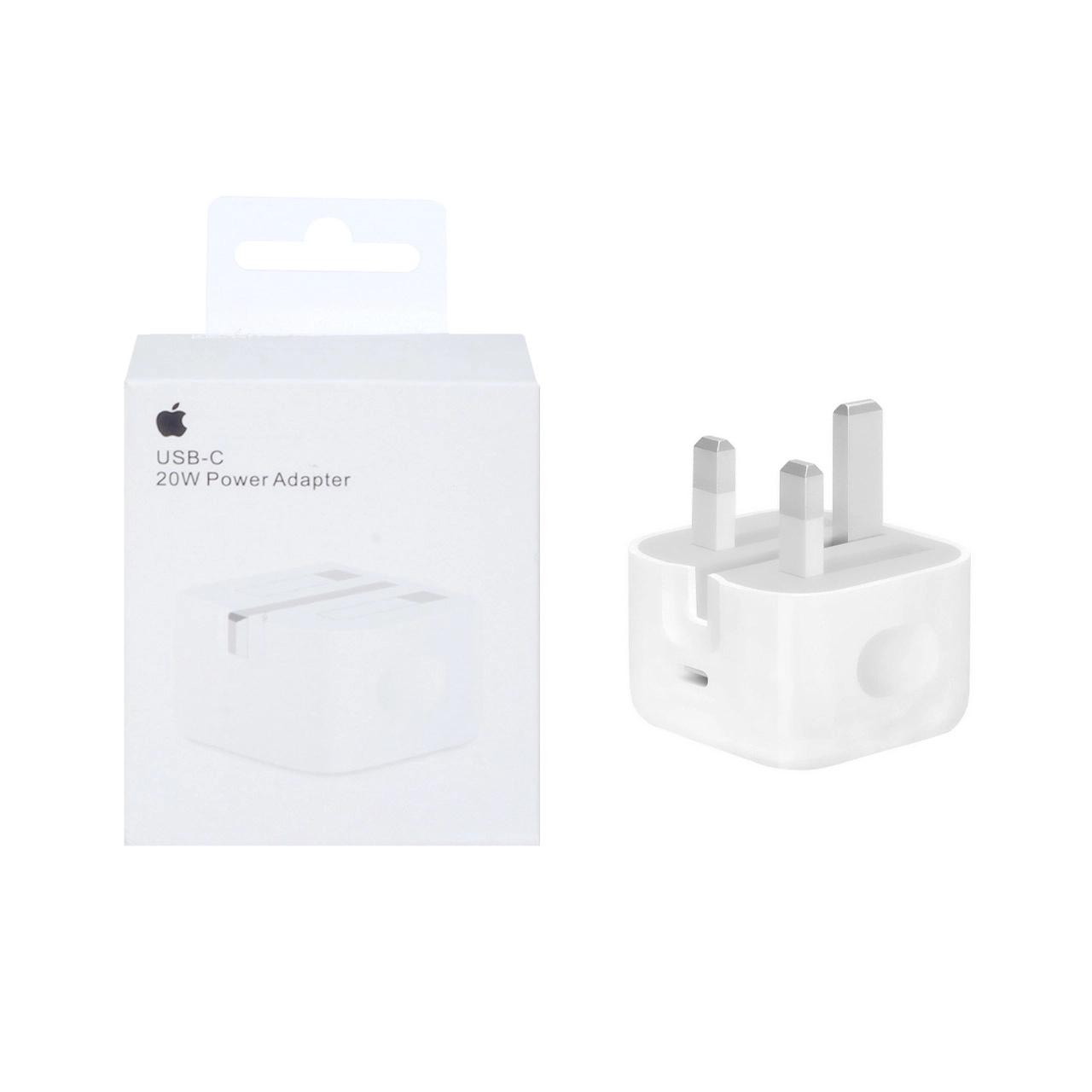شارژر دیواری سه پین Apple مدل MHJF3B/A A2344 20W - سفید (گارانتی شش ماهه AZR) (اصل چین)