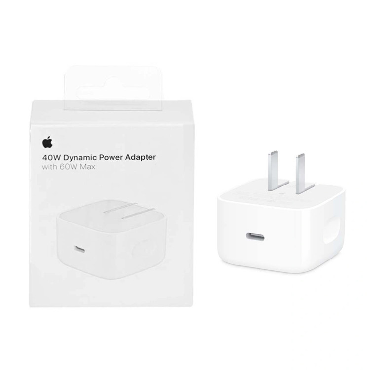 شارژر 40W اپل مدل Dynamic Power Adapter with 60W Max - اصل چین (گارانتی یکساله شرکتی)