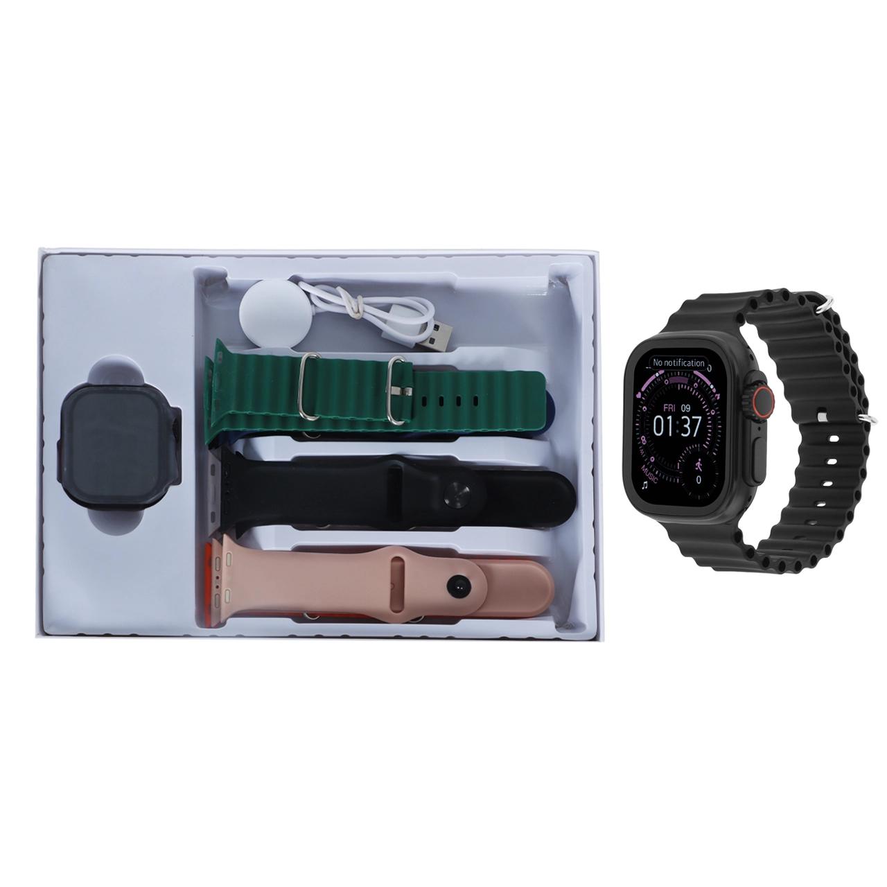 پک ساعت هوشمند KEQIWEAR مدل KW85 Ultra 3 - مشکی