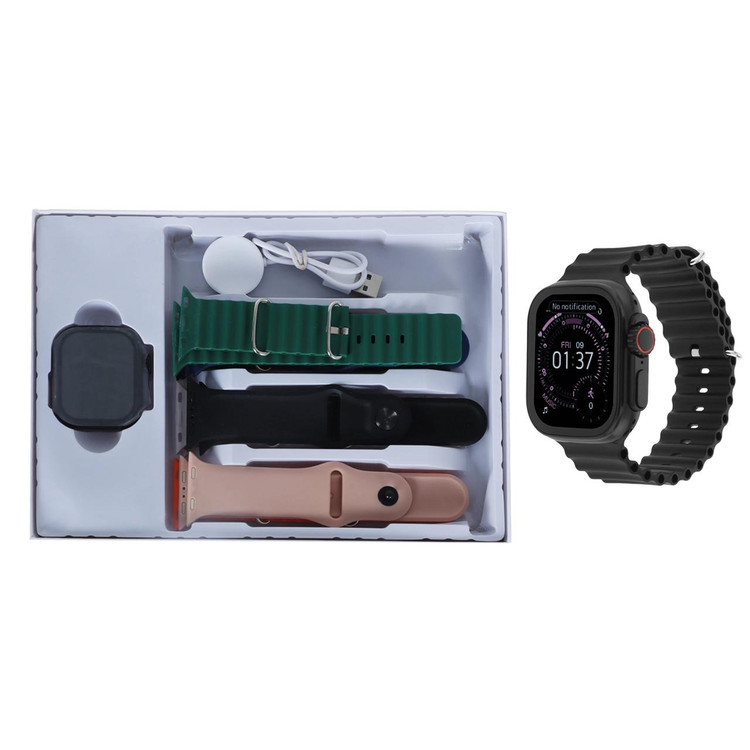 پک ساعت هوشمند KEQIWEAR مدل KW85 Ultra 3 - مشکی