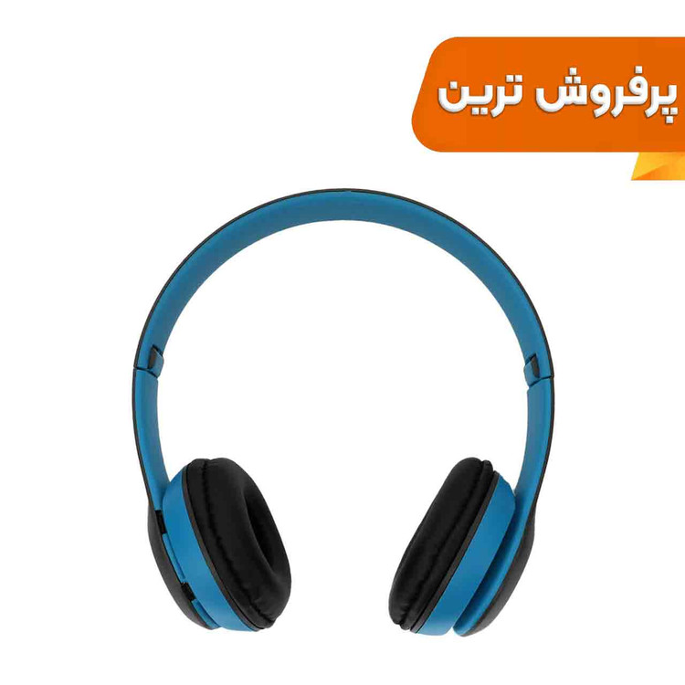 هدفون بی سیم مدل P47 - آبی طوسی