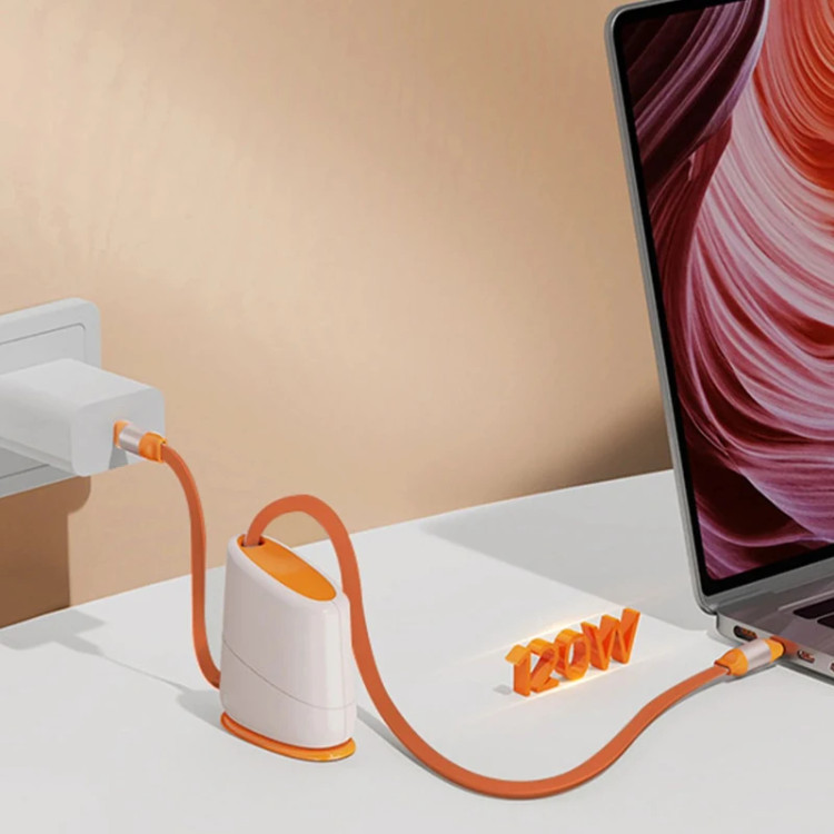 کابل شارژ فست 1.3 متری ProOne Type-C To Type-C مدل PCC129D 66W - مشکی قرمز(قابلیت نصب روی سطوح)