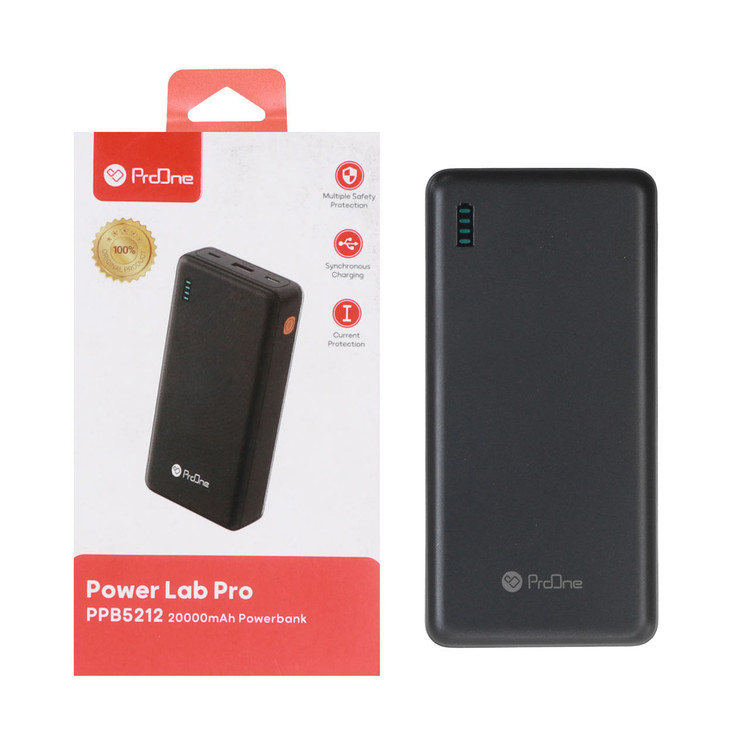 پاوربانک فست شارژ ProOne 20000mAh مدل PPB5212 Power Lab Pro - مشکی