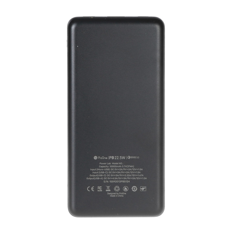 پاوربانک فست شارژ ProOne 20000mAh مدل PPB5212 Power Lab Pro - مشکی