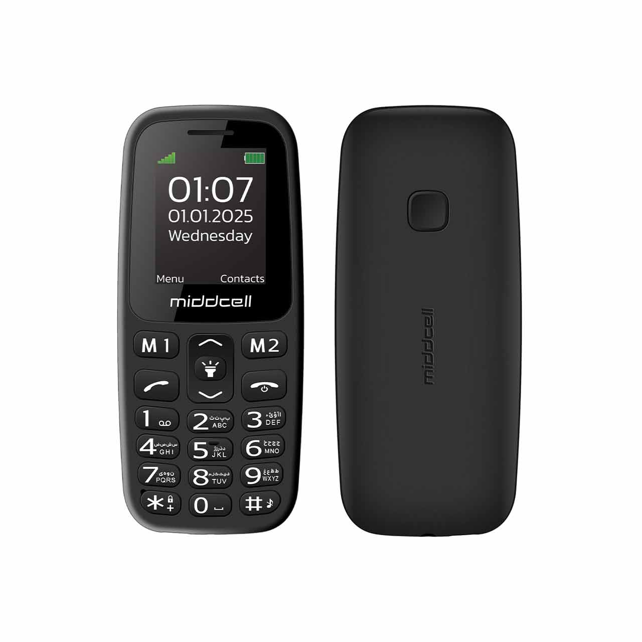 گوشی موبایل Middcell مدل M107 - مشکی