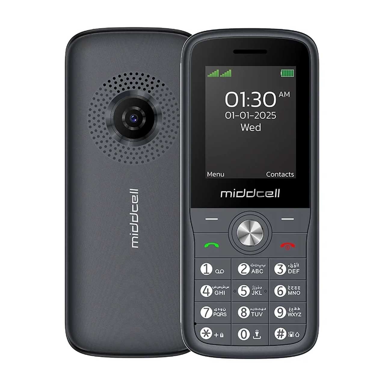 گوشی موبایل Middcell مدل M130 - خاکستری