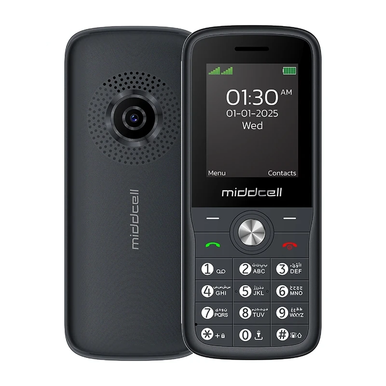 گوشی موبایل Middcell مدل M130 - خاکستری