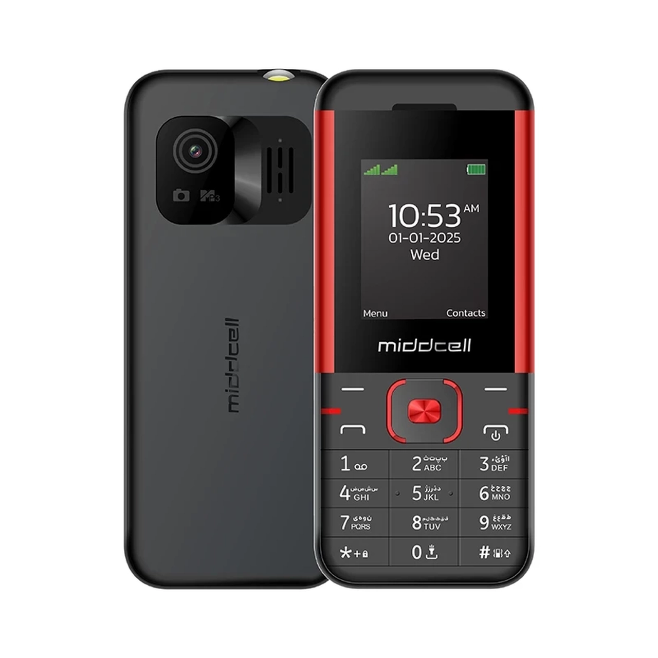 گوشی موبایل Middcell مدل M5310 - مشکی قرمز